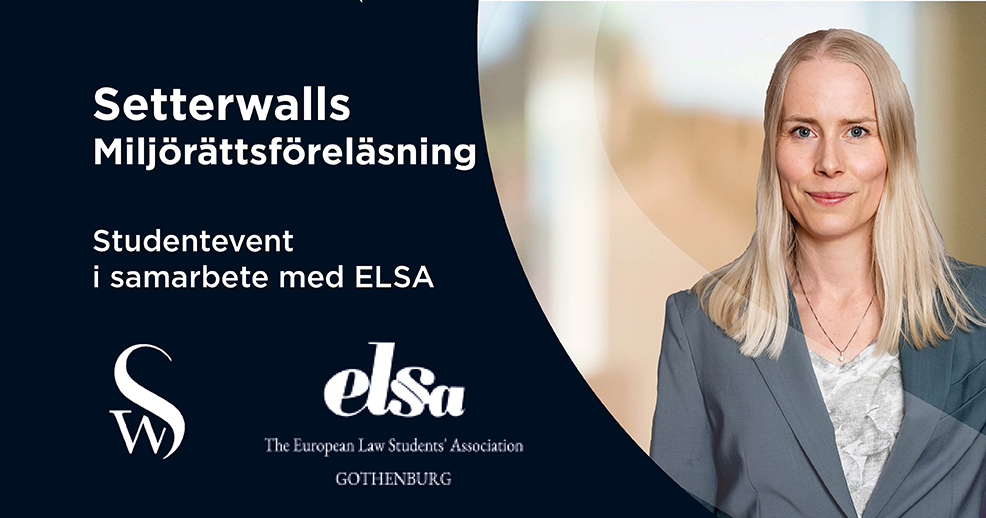 Studentevent: Miljörättsföreläsning i samarbete med ELSA